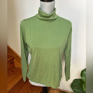 L.L. Bean Sage Green Long Sleeve Turtleneck